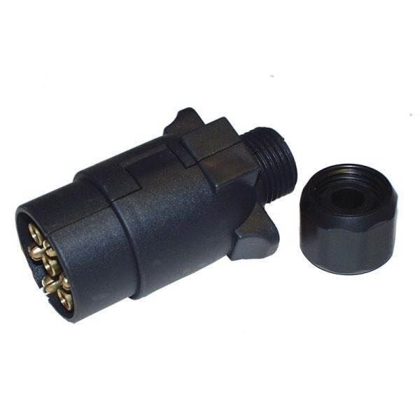 Stik 7-polet,  med skruede klemmer 12v.