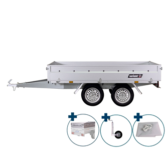 Variant 756 A ladtrailer - 750 kg | Inkl. ekstrasider, presenning, næsehjul og montering