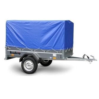 Høj presenning til Brenderup 1205 S - Blå, H: 83 cm - M. Rundrør