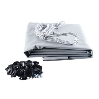 Flad presenning til Brenderup 3-vejs-tip kort model - Grå