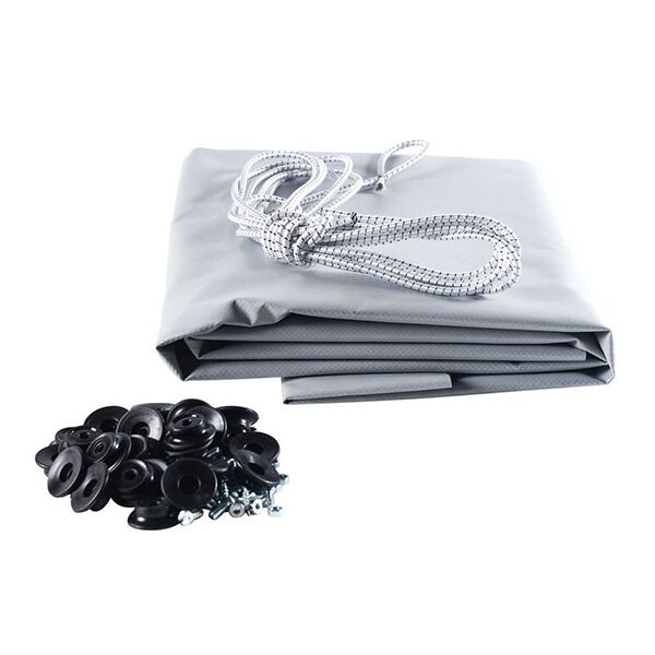 Flad presenning til Brenderup 3-vejs-tip kort model - Grå