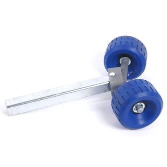 Sidestøtte med 2 blå sideruller, 30 x 30 rør