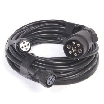 Kabel med stik - 7pol, 2 x 4,8m 
