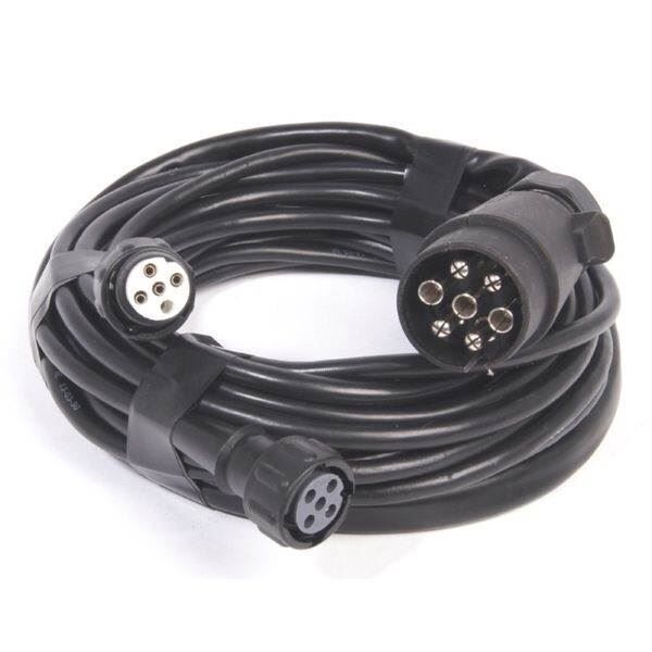 Kabel med stik - 7pol, 2 x 4,8m 