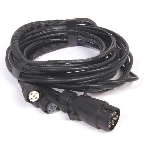 Kabel med stik - 7pol 2x5,3m/2,4m