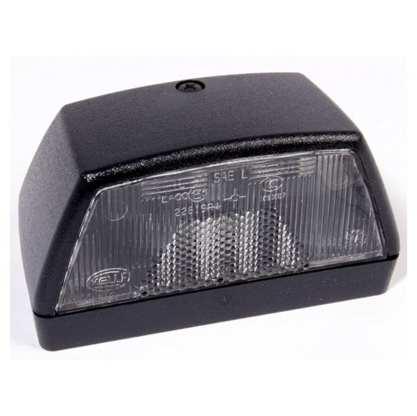 Nummerpladelygte - Hella - 72 mm - sort hus