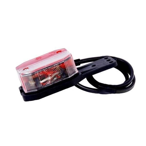 Positionslygte - højre - Flexipoint Aspöck - rød/hvid med 0,5 m ledning