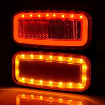 WAS LED-baglygte med positions-, stop- og blinklys | Universel