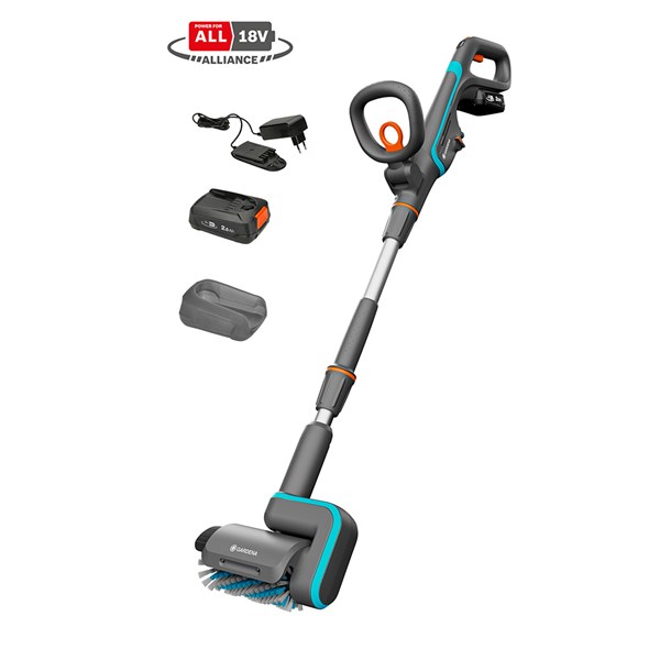 Gardena AquaBrush Patio overfladerenser - inkl. batteri og lader