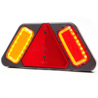 WAS LED-baglygte med trekantrefleks | venstre