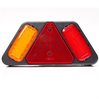 WAS LED-baglygte med trekantrefleks | venstre