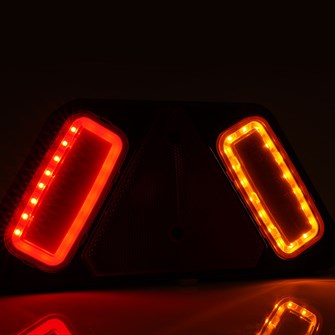 WAS LED-baglygte med trekantrefleks | højre