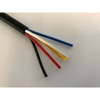  1,0m kabel med 5-pol stik - Aspöck - Gul - Leder