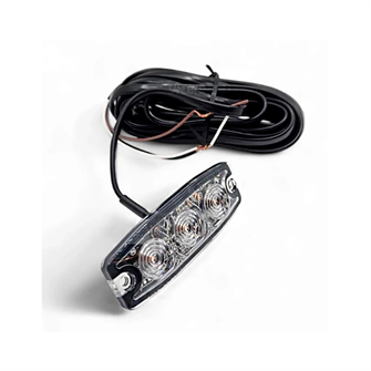 LED Flasher lygte - 3 LED (orange)
