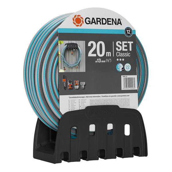Gardena Classic 20 meter 1/2" Haveslange inkl. holder og fittings