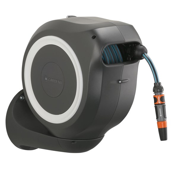 Gardena Vægslangeboks Roll-up S, hvid, 20 meter