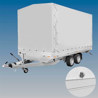 Saris - Høj presenning m. ramme - 200 cm, grå