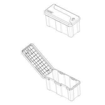 BLACKIT 1 endehængslet værktøjskasse - L: 55 x B: 25 x H: 29,4 cm