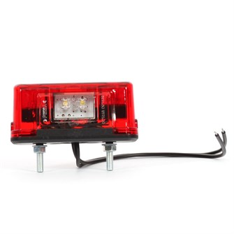 WAS LED-nummerpladelygte med rødt positionslys 