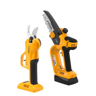 STIGA SP 100e Combo Kit Beskæresaks og Sav - Inkl. batteri og lader