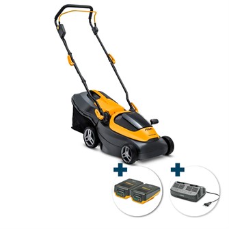 STIGA Collector 136e Kit Batteri-plæneklipper Kit med opsamler - klippebredde: 34 cm - inkl. batteri og oplader