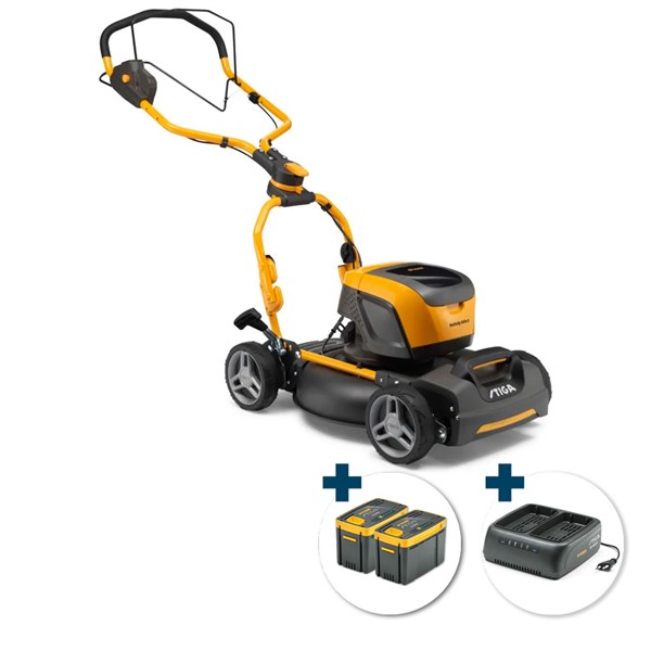 STIGA Multiclip 547e S Kit Batteriplæneklipper - klippebredde: 45 cm - inkl. batteri og oplader