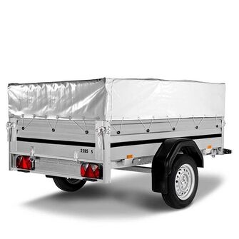 Presenning til dobbelt aluræling/netsider til Brenderup 3205