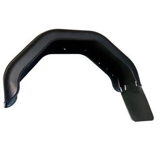 Plastskærm, 220 mm, sort med stænklap - Venstre