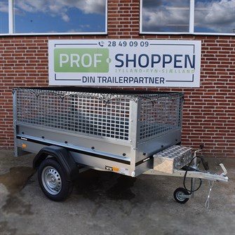 Brenderup Trailer 1203 S - 750 kg - inkl. Netsider, trailernet, værktøjskasse & næsehjul