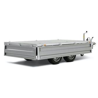 Alle 4 sider på traileren og hjørnestolperne er aftagelige, hvilket sørger for nem læsning af traileren.