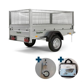 Easyline ES203S UB trailer inkl. netsider, trailernet og næsehjul - 500 kg
