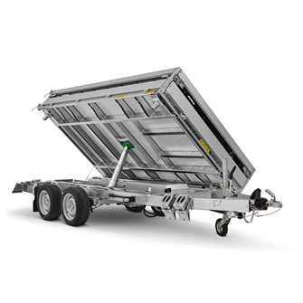 Brenderup TT 5325 ATB 3-vejs Tiptrailer | 2700 kg - Elektrisk hydraulisk tip, stålgulv