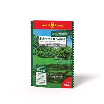 WOLF-Garten LP 10 Premium græsfrø til sol og skygge, 200 g - 10 m2