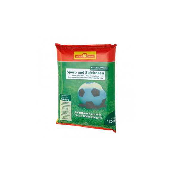 WOLF-Garten LG 125 Sport og fritid Græsfrø, 2,5 kg - 125 m2  