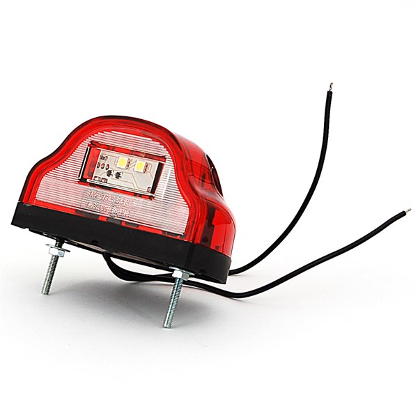 WAS LED nummerpladelygte med rødt positionslys 