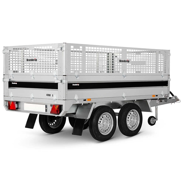 Brenderup 4260 ATB Platformtrailer med netsider og montering