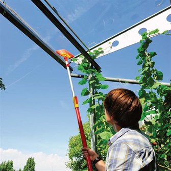 Til fjernelse af snavs og støv i tagrender m.m.