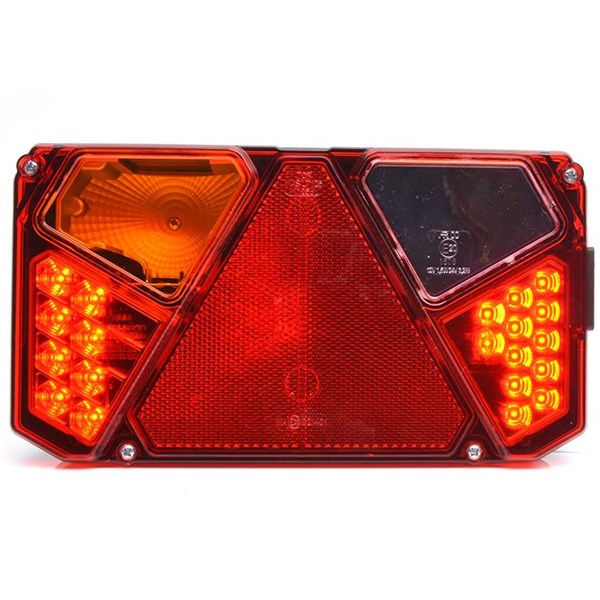 WAS HYBRID baglygte med multifunktion og refleks - LED og glødelampe | venstre