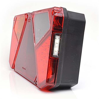 WAS HYBRID baglygte med multifunktion og refleks - LED og glødelampe | venstre