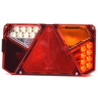 WAS HYBRID baglygte med multifunktion og refleks - LED og glødelampe | højre