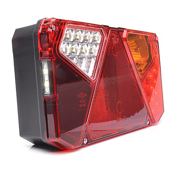 WAS HYBRID baglygte med multifunktion og refleks - LED og glødelampe | højre