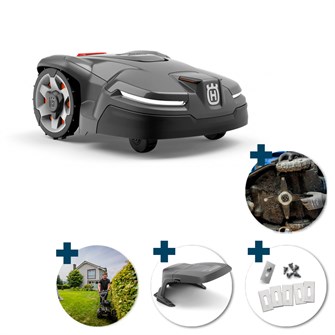 Husqvarna Automower 415X robotplæneklipper - Inkl. installation, garage, knivsæt og servicepakke