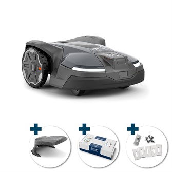 Husqvarna Automower 450X NERA - 5000 m² inkl. garage, knivsæt & installationskit