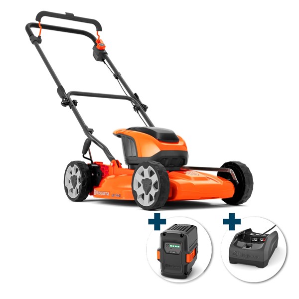Husqvarna LB 144i Batteri-plæneklipper - klippebredde: 44 cm - Inkl. batteri og lader