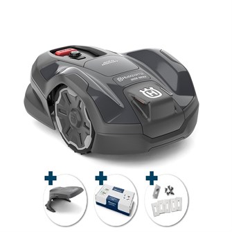 Husqvarna Automower® 305E NERA 600 m² - inkl. Garage, knivsæt & installationskit