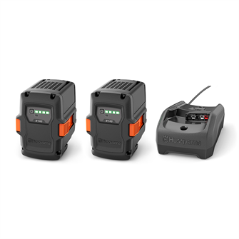 Husqvarna Batteri startkit | 2 stk. B140-batteri og 1 stk. 40-C80-oplader