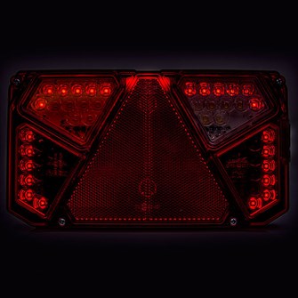 WAS LED baglygte med multifunktion og refleks - Flot positionslys | venstre