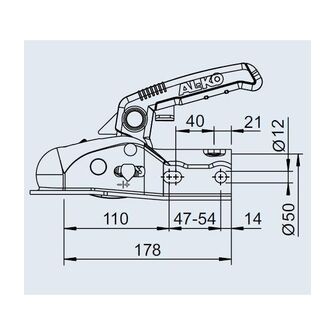 AL-KO Kuglekobling AK270, Ø50 mm
