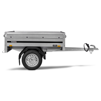 Brenderup 3150 fritidstrailer med totalvægt på 500 kg. set fra siden