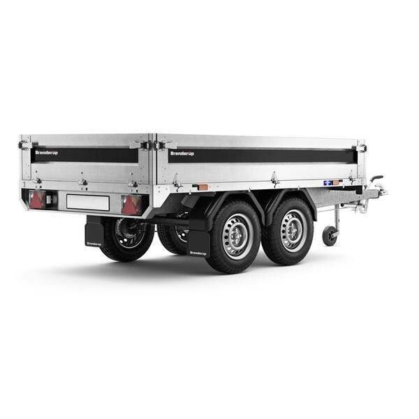 Brenderup 4260 STB Platformtrailer - 1300 kg - inkl. ekstrasider, Prof-presenning, 3 bøjler, kasselås og montering